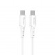 Cable qcharx sofia tipo c a tipo c 3a 60w - 1 m - pvc blanco
